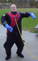 Check out a drysuit for leaks.